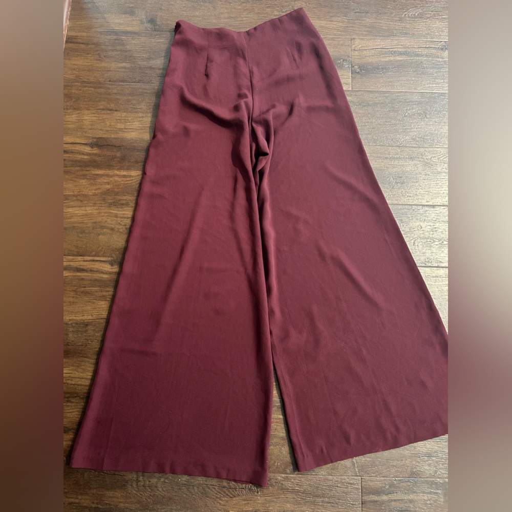 BOGO FREE Forever 21 size medium burgundy wide leg pants - Picture 2 of 4